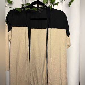 THE LIMITED Black and Tan Open Cardigan